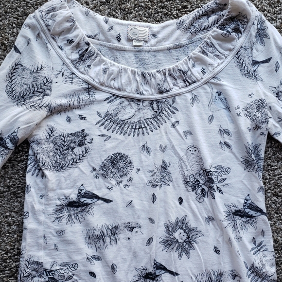 Anthropologie Postmark cute bird top size M - Picture 2 of 8